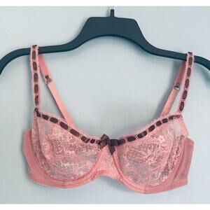 Vintage Victoria's Secret Bra Unlined Pink 36C